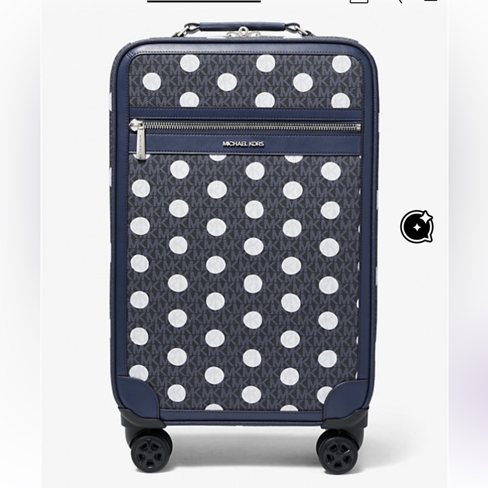 Michael Kors Travel Small Signature Trolley Rolling Suitcase Carry On - Picture 11 of 13